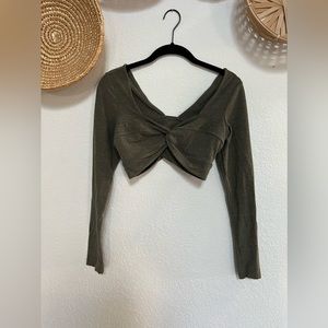 Free People Movement Long Sleeve Barre crop top - Size S